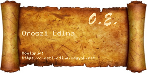 Oroszi Edina névjegykártya