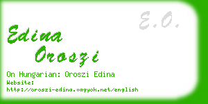 edina oroszi business card